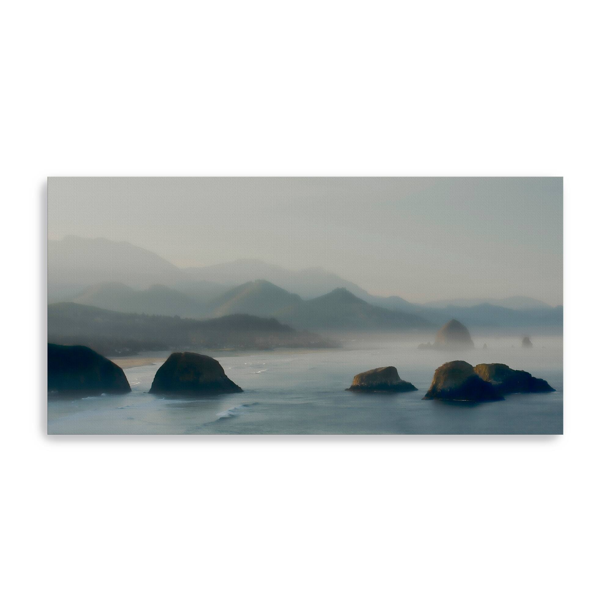 Misty Among The Rocks Canvas Giclee